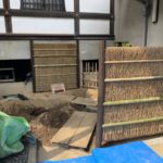 施工中（11）大徳寺垣 組み