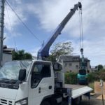 施工中（1）重機 搬入